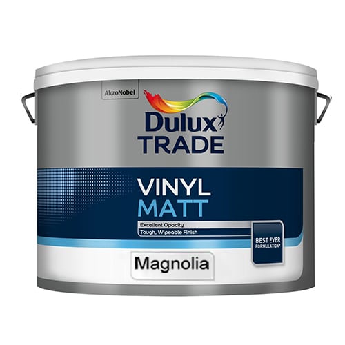 10lt Dulux Trade Vinyl Matt Magnolia - Redec Industrial LTD