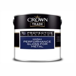 2.5lt Crown Trade Protective Coatings Gloss For Metals Black