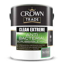5lt Crown Trade Clean Extreme Anti-Bacterial Scrubbable Matt White