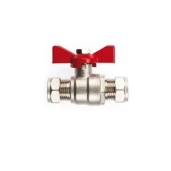 22mm Red Butterfly Handle Ball Valve BVBR22