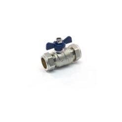 22mm Blue Butterfly Handle Ball Valve BVBB22