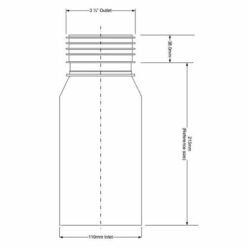 McAlpine WC 3.1/2" 90mm Straight Extension A