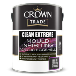 5lt Crown Trade Clean Extreme Mould Inhibiting Acrylic Eggshell Colour