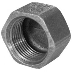1/2" Black Malleable End Cap